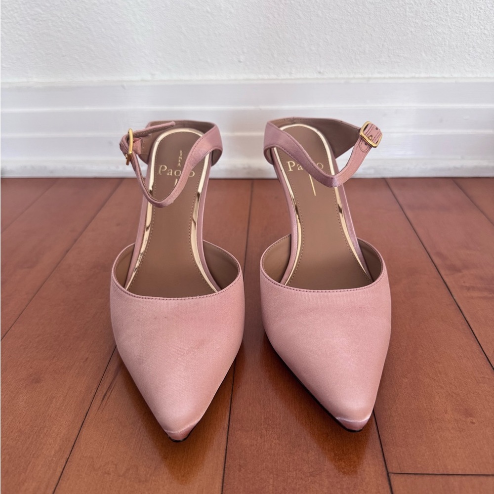 Paolo Pink Elegant Heels with Suede Finish